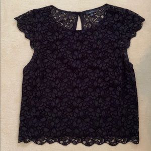 Aritzia black lace Talula top